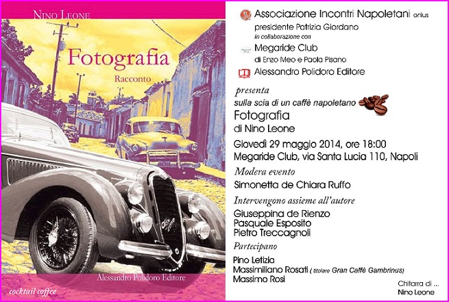 Napoli: al Megaride, il 29 maggio, presentazione libro 'Fotografia' di Nino Leone